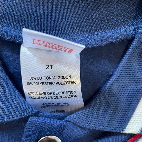 NWT Marvel Toddler Navy and White Spider-Man Polo Jacket size 2T - Picture 3 of 10